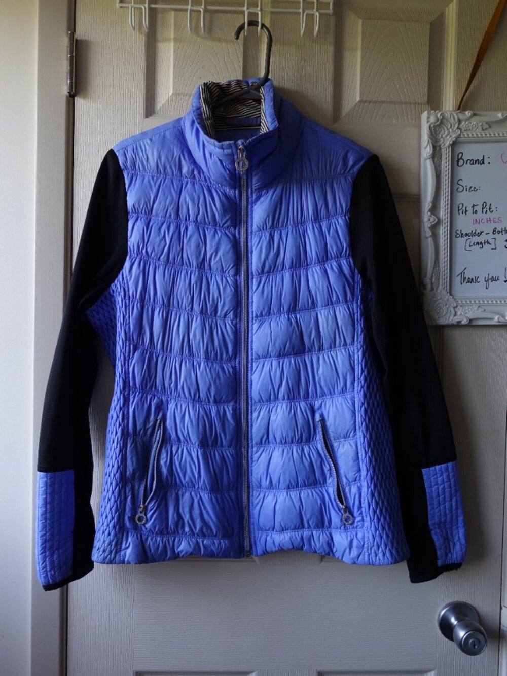 Calvin Klein Blue and Black Quilted Puffer Jacket